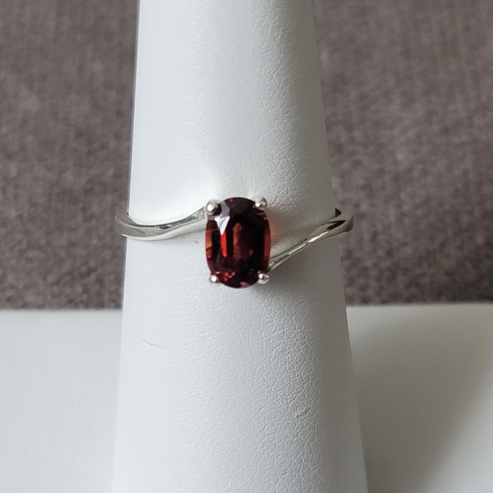 Sterling Silver Garnet Ring